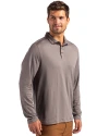 Washington Commanders Cutter & Buck Coastline Epic Comfort Recycled Mens Long Sleeve Polo Elemental Grey Side Thumbnail Image