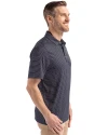 New York Jets Americana - Cutter & Buck Forge Epic Confidence Fine Line Stripe Stretch Recycled Mens Polo Navy Blue/White Side Thumbnail Image