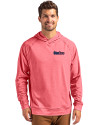 Pittsburgh Steelers Americana Cutter & Buck Adapt Knit Recycled Mens Heathered Hooded Pullover Cardinal Red Heather Front Thumbnail Image
