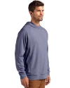 San Diego Padres Stars & Stripes Cutter & Buck Adapt Knit Recycled Mens Heathered Hooded Pullover Navy Blue Heather Side Thumbnail Image