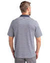 Los Angeles Rams Cutter & Buck Forge Tonal Stripe Stretch Mens Big and Tall Polo Liberty Navy Back Thumbnail Image
