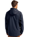New England Patriots Americana Cutter & Buck Camano Everyday Stretch Recycled Mens Water Resistant Jacket Navy Blue Back Thumbnail Image