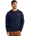 Jacksonville Jaguars Americana Cutter & Buck Roam Epic Versatility Recycled Crew Neck Mens Pullover Navy Blue Front Thumbnail Image