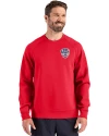 Milwaukee Brewers Stars & Stripes Cutter & Buck Roam Epic Versatility Recycled Crew Neck Mens Pullover Red Front Thumbnail Image