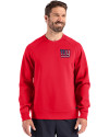 New York Giants Americana Cutter & Buck Roam Epic Versatility Recycled Crew Neck Mens Pullover Red Front Thumbnail Image