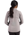 Colorado Rockies Cooperstown Cutter & Buck Peshastin Fleece Recycled Womens Full Zip Jacket Elemental Grey Heather Back Thumbnail Image