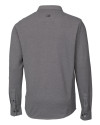 New England Patriots Cutter & Buck Advantage Tri-Blend Pique Long Sleeve Knitted Mens Button Down Charcoal Mannequin Back Thumbnail Image