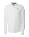New England Patriots Cutter & Buck Advantage Tri-Blend Pique Long Sleeve Knitted Mens Button Down White Mannequin Thumbnail Image