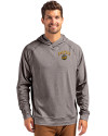 Seattle Mariners City Connect Cutter & Buck Adapt Knit Recycled Mens Heathered Hooded Pullover Black Heather Front Thumbnail Image