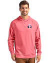 Minnesota Twins Cutter & Buck Adapt Knit Recycled Mens Heathered Hooded Pullover Cardinal Red Heather Front Thumbnail Image
