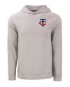 Minnesota Twins Cutter & Buck Adapt Knit Recycled Mens Heathered Hooded Pullover Polished Heather Mannequin Thumbnail Image