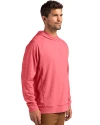 Los Angeles Angels Cooperstown Cutter & Buck Adapt Knit Recycled Mens Heathered Hooded Pullover Cardinal Red Heather Side Thumbnail Image