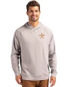 Houston Astros Cutter & Buck Adapt Knit Recycled Mens Heathered Hooded Pullover Polished Heather Front Thumbnail Image