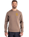 San Diego Padres Cutter & Buck Roam Epic Versatility Recycled Crew Neck Mens Pullover Mushroom Front Thumbnail Image