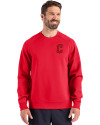 View image 7: Cleveland Guardians - Cutter & Buck Roam Recycled Buttery-Soft Knit Mens Crew Neck Pullover Red Front