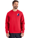 Montreal Expos Cooperstown Cutter & Buck Roam Epic Versatility Recycled Crew Neck Mens Pullover Red Front Thumbnail Image
