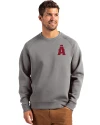 Los Angeles Angels City Connect Cutter & Buck Roam Epic Versatility Recycled Crew Neck Mens Pullover Elemental Grey Front Thumbnail Image
