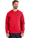 Los Angeles Angels Cutter & Buck Roam Epic Versatility Recycled Crew Neck Mens Pullover Red Front Thumbnail Image