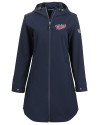 Minnesota Twins Cooperstown Cutter & Buck Camano Everyday Stretch Recycled Womens Water Resistant Jacket Navy Blue Mannequin Thumbnail Image