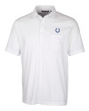 Indianapolis Colts Cutter & Buck Advantage Tri-Blend Jersey Mens Big and Tall Pocket Polo White Mannequin Thumbnail Image