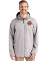 HoustonAstrosCooperstown- Cutter & Buck Camano Everyday Stretch Recycled Mens Water Resistant Jacket Polished Medium Gray Front Thumbnail Image