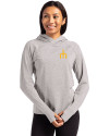 Seattle Mariners Cooperstown Cutter & Buck Adapt Knit Recycled Womens Heathered Hooded Pullover Polished Heather Front Thumbnail Image