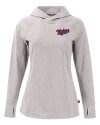 Minnesota Twins Cooperstown Cutter & Buck Adapt Knit Recycled Womens Heathered Hooded Pullover Polished Heather Mannequin Thumbnail Image