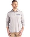 Colorado Rockies Cooperstown Cutter & Buck Coastline Epic Comfort Recycled Mens Long Sleeve Polo CONCRETE Front Thumbnail Image