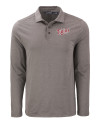 Minnesota Twins Cooperstown Cutter & Buck Coastline Epic Comfort Recycled Mens Long Sleeve Polo Elemental Grey Mannequin Thumbnail Image