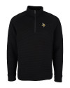 Minnesota Vikings Cutter & Buck Big & Tall Coastal Half-Zip Black Mannequin Thumbnail Image