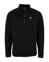 New Orleans Saints Cutter & Buck Big & Tall Coastal Half-Zip Black Mannequin Thumbnail Image