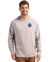Vancouver Whitecaps FC Cutter & Buck Adapt Knit Recycled Mens Heathered Hooded Pullover Polished Heather Front Thumbnail Image