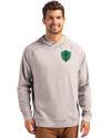 Seattle Sounders FC Cutter & Buck Adapt Knit Recycled Mens Heathered Hooded Pullover Polished Heather Front Thumbnail Image
