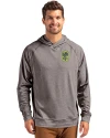 Nashville SC Cutter & Buck Adapt Knit Recycled Mens Heathered Hooded Pullover Black Heather Front Thumbnail Image