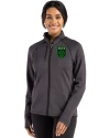 Austin FC - Cutter & Buck Peshastin Fleece Recycled Womens Full Zip Jacket Black Heather Front Thumbnail Image