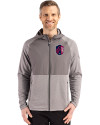 View image 1: St. Louis City SC Cutter & Buck Peshastin Fleece Recycled Mens Hybrid Jacket Elemental Grey Heather Front