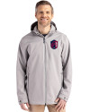 St. Louis City SC Cutter & Buck Camano Everyday Stretch Recycled Mens Water Resistant Jacket Polished Medium Gray Front Thumbnail Image