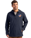 FC Cincinnati Cutter & Buck Camano Everyday Stretch Recycled Mens Water Resistant Jacket Navy Blue Front Thumbnail Image