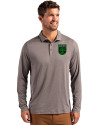 Austin FC - Cutter & Buck Coastline Epic Comfort Recycled Mens Long Sleeve Polo Elemental Grey Front Thumbnail Image