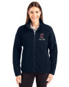 Cleveland Guardians City Connect Cutter & Buck Cascade Eco Fleece Womens Full Zip Jacket Navy Blue Front Thumbnail Image