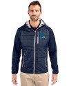 Minnesota Twins City Connect Cutter & Buck Rainier Primaloft Mens Eco Full Zip Hybrid Jacket Dark Navy Front Thumbnail Image