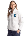 Minnesota Twins City Connect Cutter & Buck Cascade Eco Fleece Womens Pullover Jacket Shell/Navy Blue Front Thumbnail Image