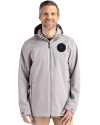 NY Mets City Connect Cutter & Buck Camano Everyday Stretch Recycled Mens Water Resistant Jacket Polished Medium Gray Front Thumbnail Image