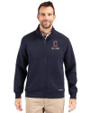 Cleveland Guardians City Connect Cutter & Buck Roam Eco Recycled Full Zip Mens Big & Tall Jacket Navy Blue Front Thumbnail Image