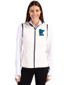 Minnesota Twins City Connect Cutter & Buck Cascade Eco Fleece Womens Vest Shell/Navy Blue Front Thumbnail Image