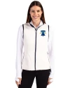 Philadelphia Phillies City Connect Cutter & Buck Cascade Eco Fleece Womens Vest Shell/Navy Blue Front Thumbnail Image