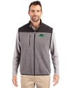 Tampa Bay Rays City Connect Cutter & Buck Cascade Eco Fleece Mens Vest Elemental Grey/Black Front Thumbnail Image