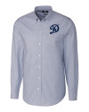View image 5: Los Angeles Dodgers City Connect- Cutter & Buck Easy Care Stretch Oxford Mens Long Sleeve Button Down Shirt Light Blue Mannequin
