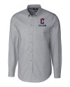 Cleveland Guardians City Connect Cutter & Buck Stretch Oxford Mens Long Sleeve Dress Shirt Charcoal Mannequin Thumbnail Image
