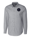 NY Mets City Connect Cutter & Buck Stretch Oxford Mens Long Sleeve Dress Shirt Charcoal Mannequin Thumbnail Image